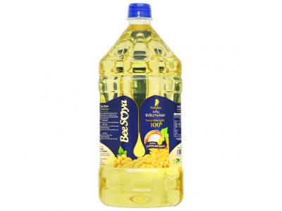 Dầu đậu nành nguyên chất Bee Soya Nakydaco can 2 lít