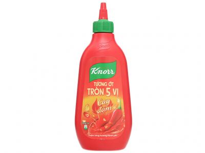 Tương ớt tròn 5 vị cay đậm Knorr chai 450g