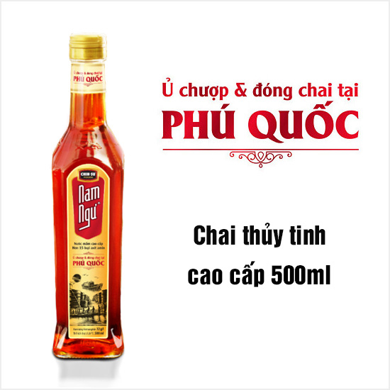 Nước mắm Nam Ngư ủ chượp và đóng chai tại Phú Quốc