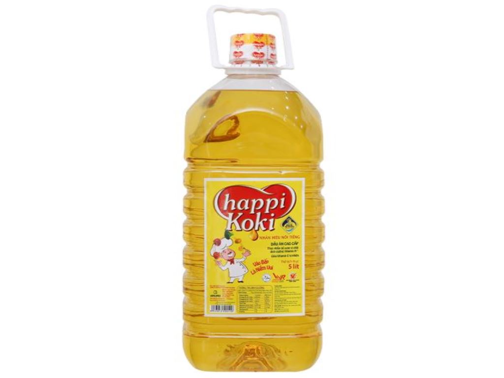 Dầu ăn cao cấp Happi Koki can 5 lít 1