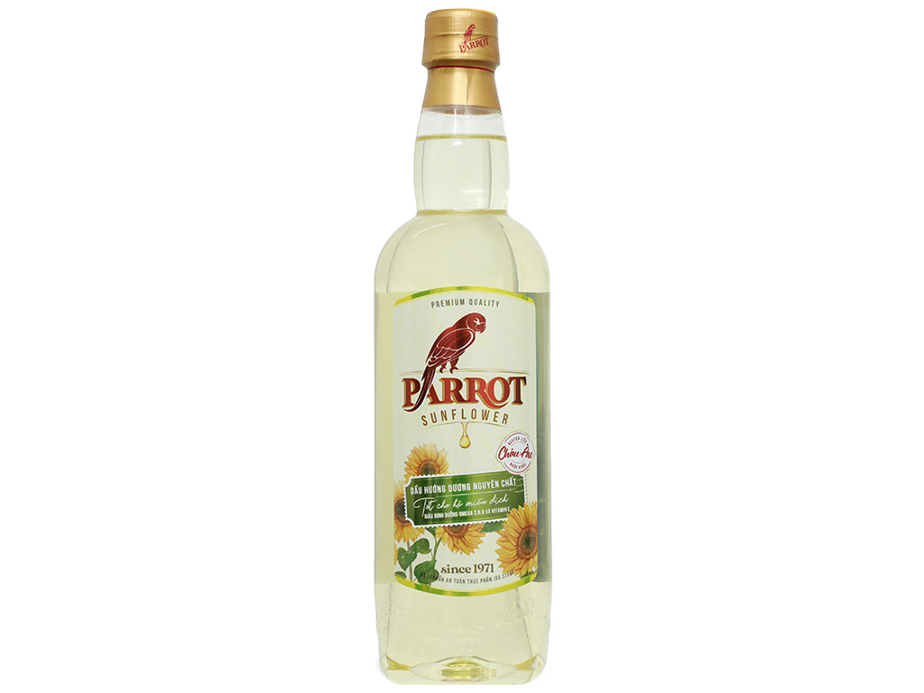 Dầu hướng dương nguyên chất Parrot chai 1 lít 2