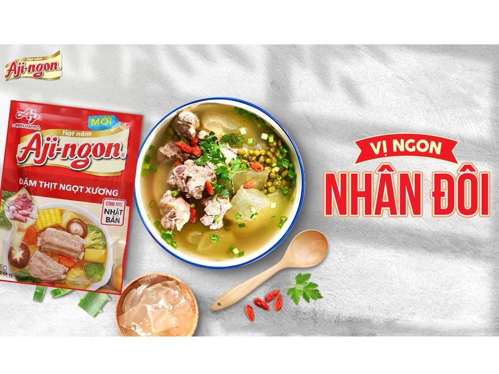 Hạt nêm vị heo Aji-ngon gói 170g 2