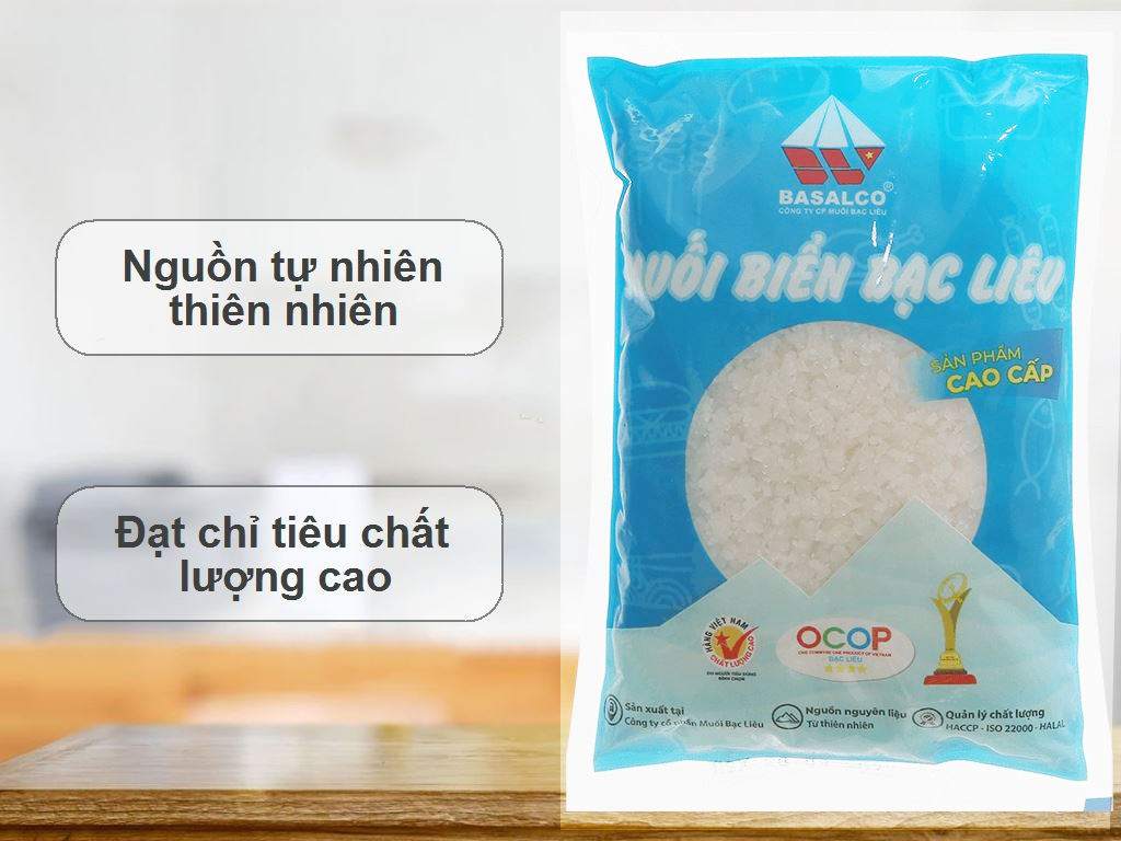 Muối biển hạt Bạc Liêu cao cấp gói 500g 2