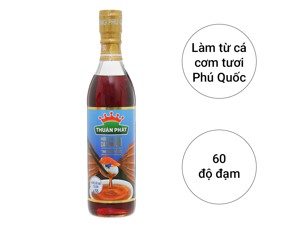 Nước mắm cá cơm Thuận Phát 60 độ đạm chai 490ml 2