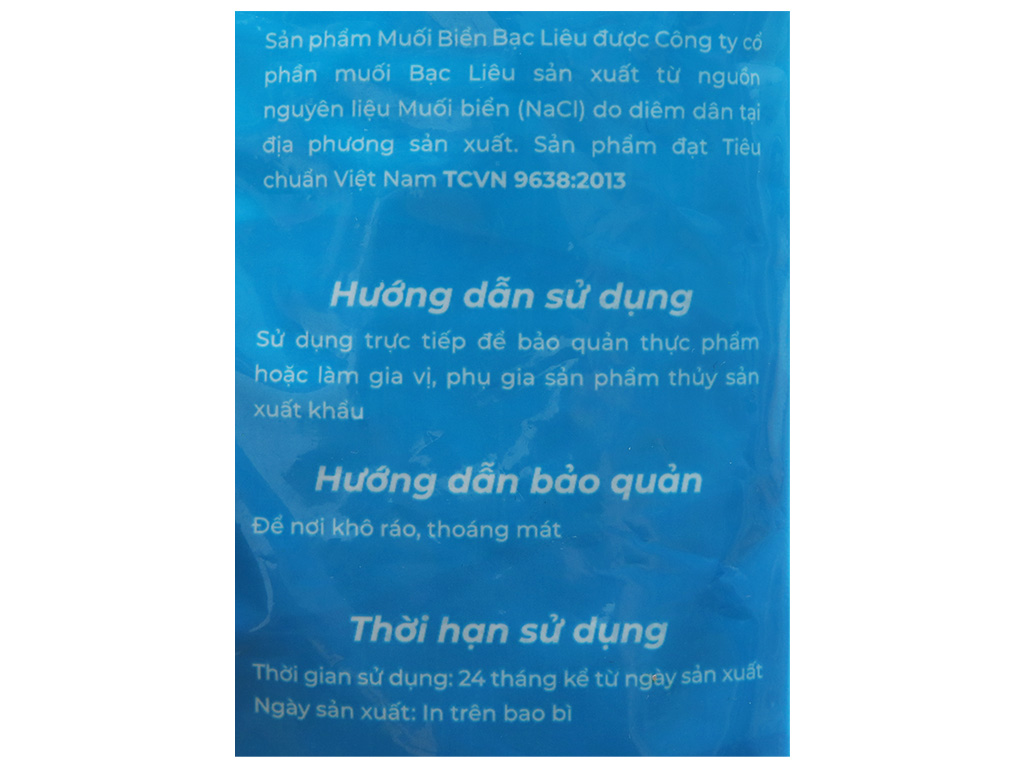 Muối biển hạt Bạc Liêu cao cấp gói 500g 4